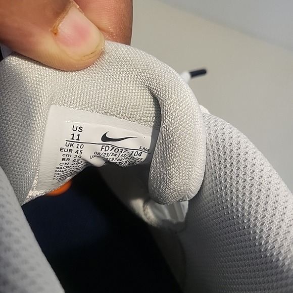 Nike Alpha Menace 4 Pro White Blue Football Cleats men's size 11 NEW FD7037-104 - Picture 11 of 11